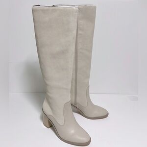 SPLENDID Women's Tall Riding Chunky Block Heel Leather Boots Size 6M Shoes NWT